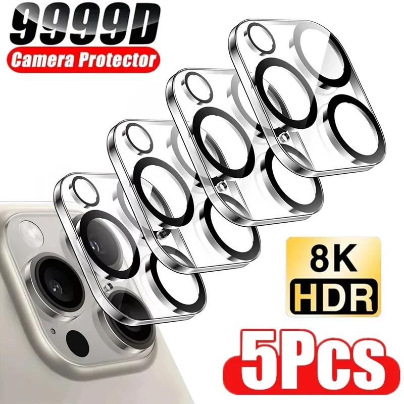 5Pcs Camera Lens Protector Glass For iPhone17 16 15 14 Pro Max Mini Camera Protective Glass Film For IPhone 13 16 PRO MAX PLUS 4