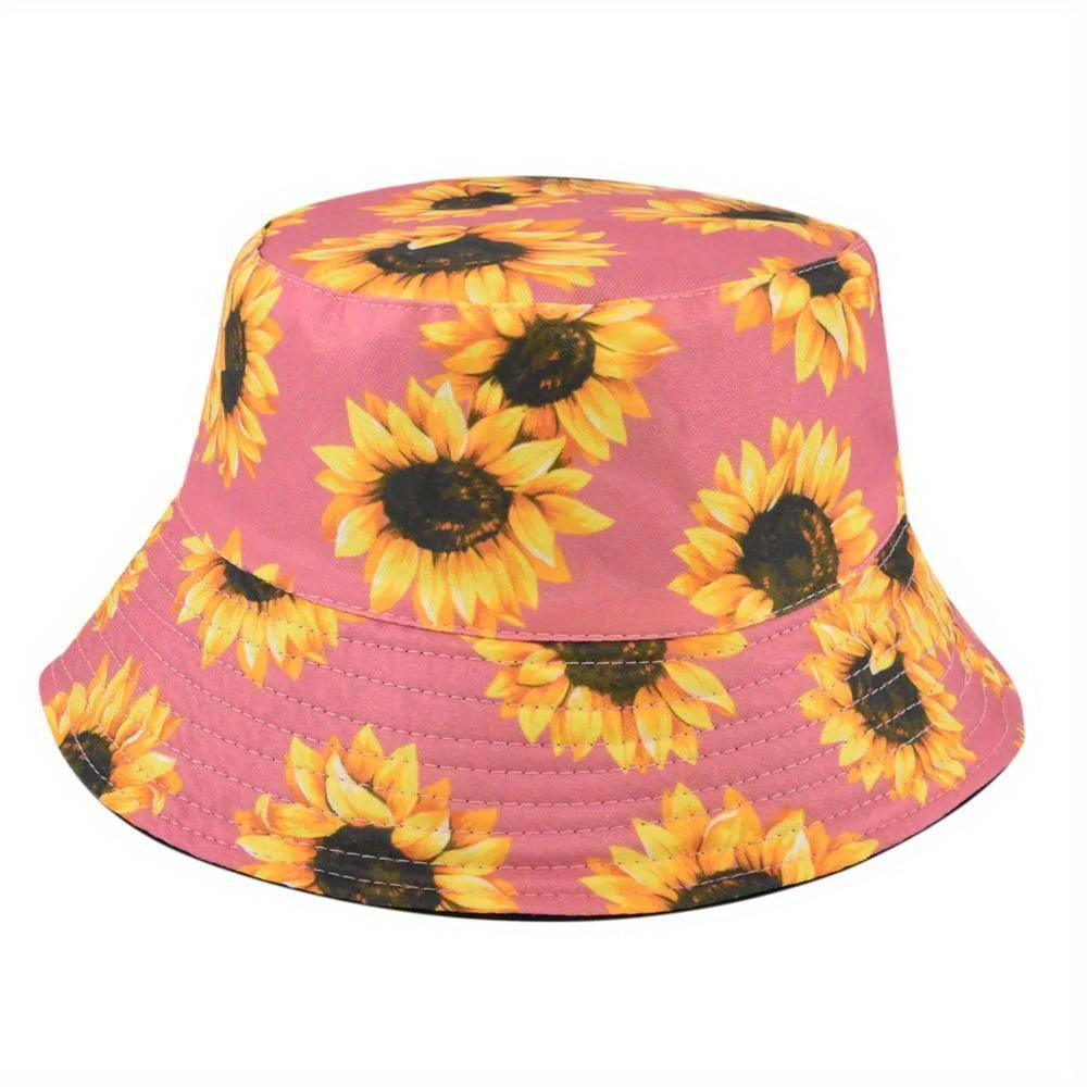 Cappello da Pescatore Girasole Reversibile Protezione UV Panama Traspirante Cappello a Secchiello Per Donne Uomini Estate Pesca Attiva Escursionismo Cappellino