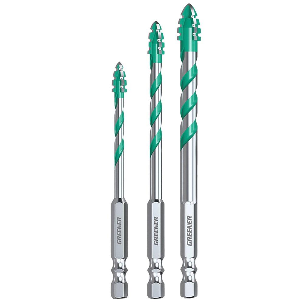 Four-Edged Eccentric Drill Bit Serrated Skewed Head Tile Drill Bit High Hardness Hexagonal Shank Drill Bit Set Drilling Tool