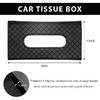 Car Tissue Holder, Leather Sun Visor Hanging Napkin Holder with Tissue Refill, Clip-On Visor Mask Dispenser Premium Paper Towels Case for Vehicles,