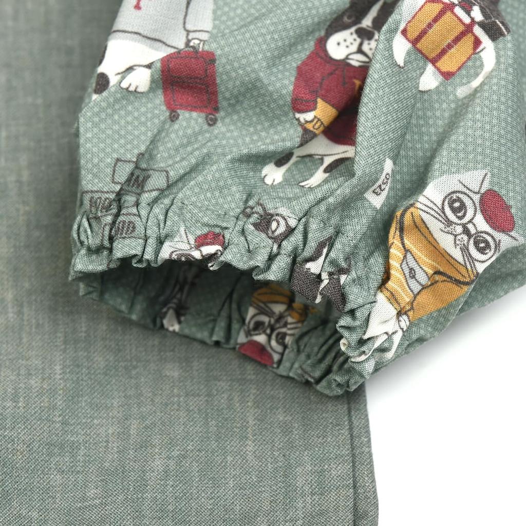 Animal mode button ribbon open knit [Kusuguru Japan] cap, green, M-L