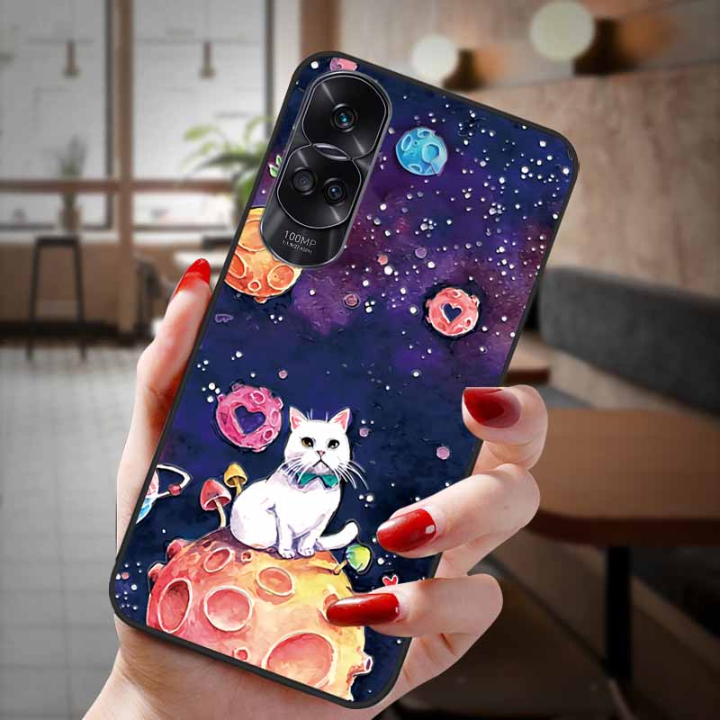 For Honor 90 Lite 5G Case 3D Flower Relief Emboss Silicon Back Cases For Honor 90 Cover Honor90 Pro 90Pro 90Lite Soft Protective