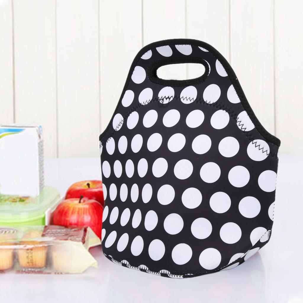 Insulated Thermal Lunch Bag Waterproof Neoprene Lunch Box Handbag for Picnic Camping