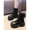 Chelsea Boots Women's Thi Bot High Heel Boots Autumn Winter Ort Boot Briti Sle Ultra High Heel Chunky Heel