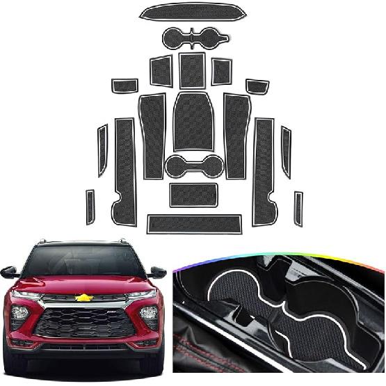 SKTU For -2024 2025 2026 Chevy Trailblazer Door Slot Mat 2024 2025 2026 Chevy Trailblazer Accessories Non-Slip Interior Door Groove Gate Pad Fit Door