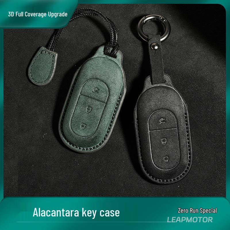Premium Leather Suede Key Case for Leapmotor C11