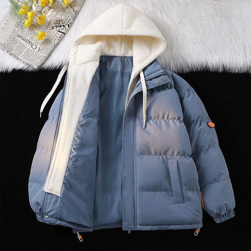 Down Cotton Jacket Men's Winter New Thickened Cotton Jacket Loose Plus Size Padded Jacket Cotton Jacket