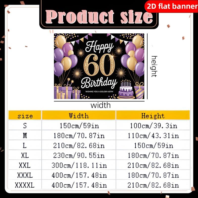 1pc 2D Flat Birthday Banner 'Happy Birthday' Fashionable Personality Decorative Exquisite Patterns for Holiday Party Decoration