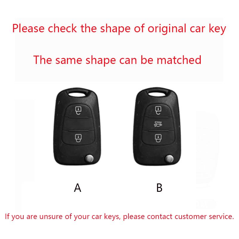 New Style Alloy Genuine Leather Auto Key Fob Housing Remote Flip Folding Key Fob Cover Fit For Kia K2 K5 Rio 3 Picanto Ceed Cerato Sportage Auto