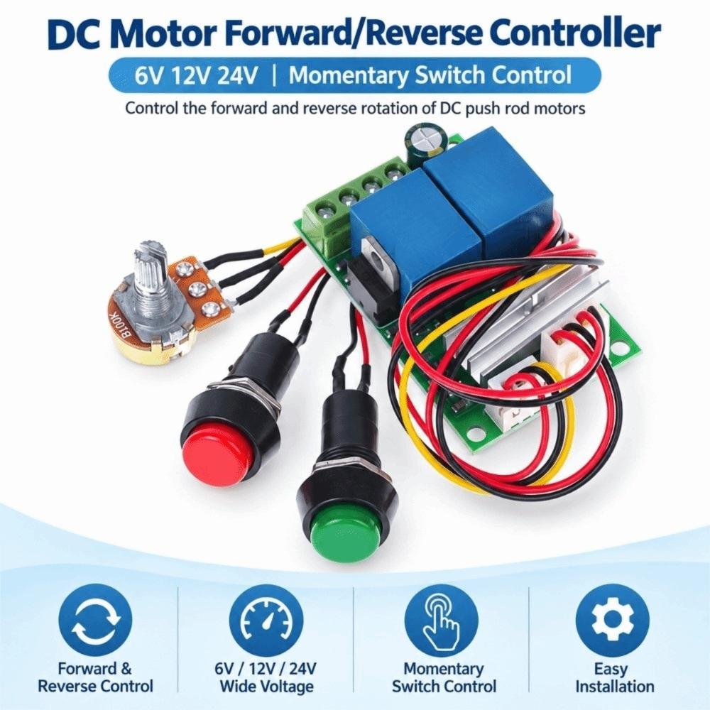 6V 12V 24V Motor Speed Controller 3A Current Rating PWM Regulator Switch For DC Motors