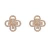 Exquisite Zirconia Four-Leaf Clover Stud Earrings and Necklace Set: Elegant Light Luxury with a High-End Feel.