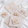 Homlly Beige Travertine Decorative Stone Tray Slab (X5 PCS)