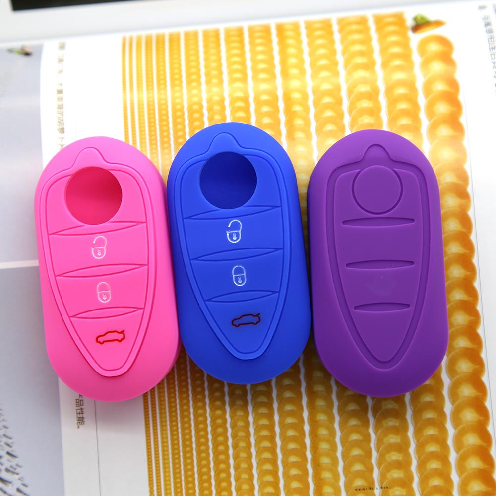 Silicone Key Cover Holder For Alfa Romeo Giulietta Myth Junior 4C Romeo Mito Myth 159 Gto Gta Car Remote Control Car Accessories