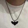 Halloween Cross Moth Charm Clavicle Chain Hip Hop Jewelry for Women Girl Party