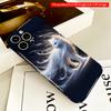 2DFlat Luminous White Cat In Cosmic Wind All Inclusive Film Hard iPhone Case, Compatible with iPhone 18 Pro Max 17 16 15 14 13 12 11