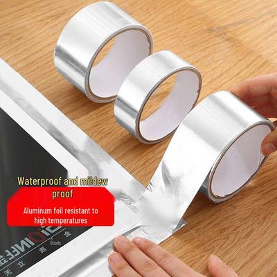 Waterproof & Oil-proof Self-Adhesive Stove Tape: Thickened Aluminum Foil, Mildew-Resistant, High-Temperature Sealing for Kitchens