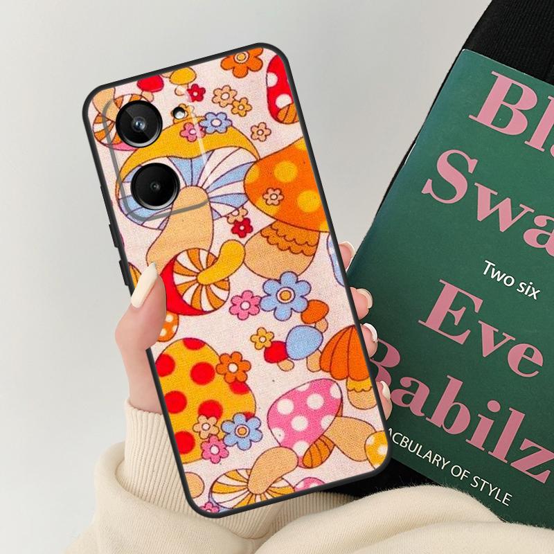 Mushroom Aesthetic For Realme 11 10 9 12 Pro Plus GT Neo 6 5 C21Y C25s C30 C31 C33 C35 C51 C53 C55 C67 Case