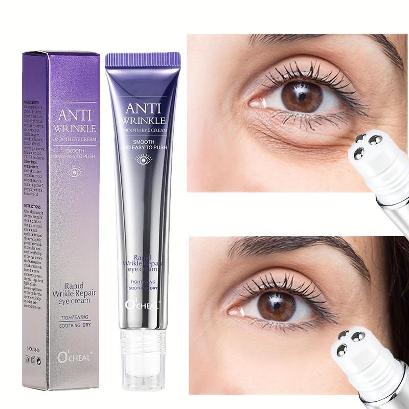 Hyaluronik Asit ve Gliserinli Kırışıklık Karşıtı Göz Kremi Koyu Halkalar İnce Çizgiler Sıkılaştırıcı Nemlendirici Göz Kremi için Yumuşak Rollerball Aplikatörü