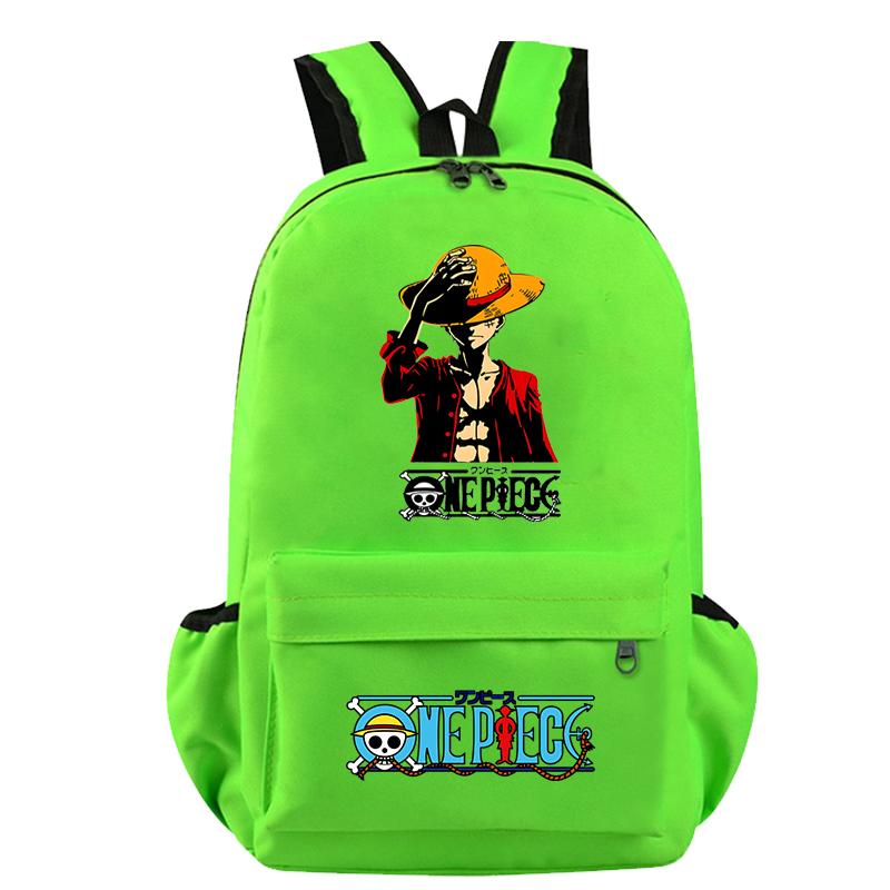 Anime One Piece Bag Large Capacity Sweet Soft Backpack for Boy Girl Children Teenager Back To School Bag Leisure Travel Bag College Canvas Bagpack