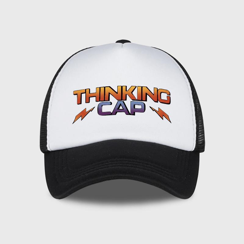 Mlfo Thinking Cap Printed Mesh Baseball Cap Outdoor Mesh Baseball Cap Casual Trucker Hat Unisex Casual Fashion Item