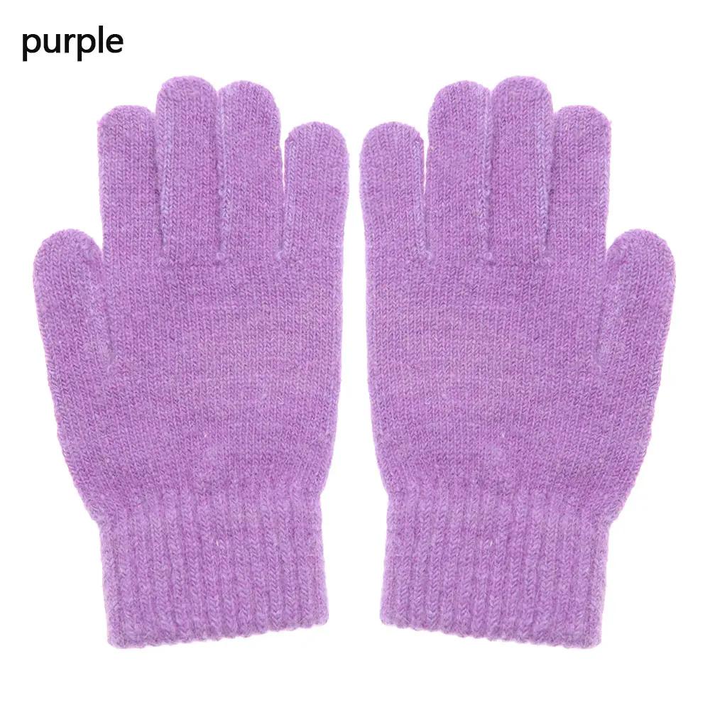 Elastic Full Finger Gloves Warm Thick Cycling Driving Women Men Winter Warm Knitted Woolen Outdoor Gloves