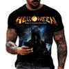 Rock Band Helloween 3D Print T-Shirts Men Women Casual Hip Hop Short Sleeve T Shirt Tops Y2K Harajuku