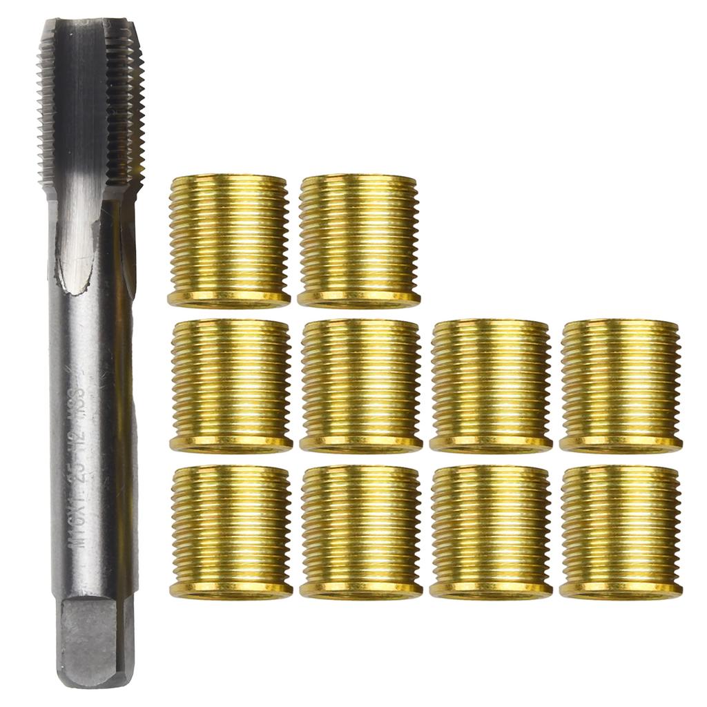 Professional Thread Repair Set M14X1 25 Inserts and M16X1 25 Tap with Stainless Steel Construction for Engine Applications