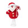 Christmas Top Ornament For Tree Display With Spring Base, Soft Finish, Seasonal Room Style, and Indoor Party Use
