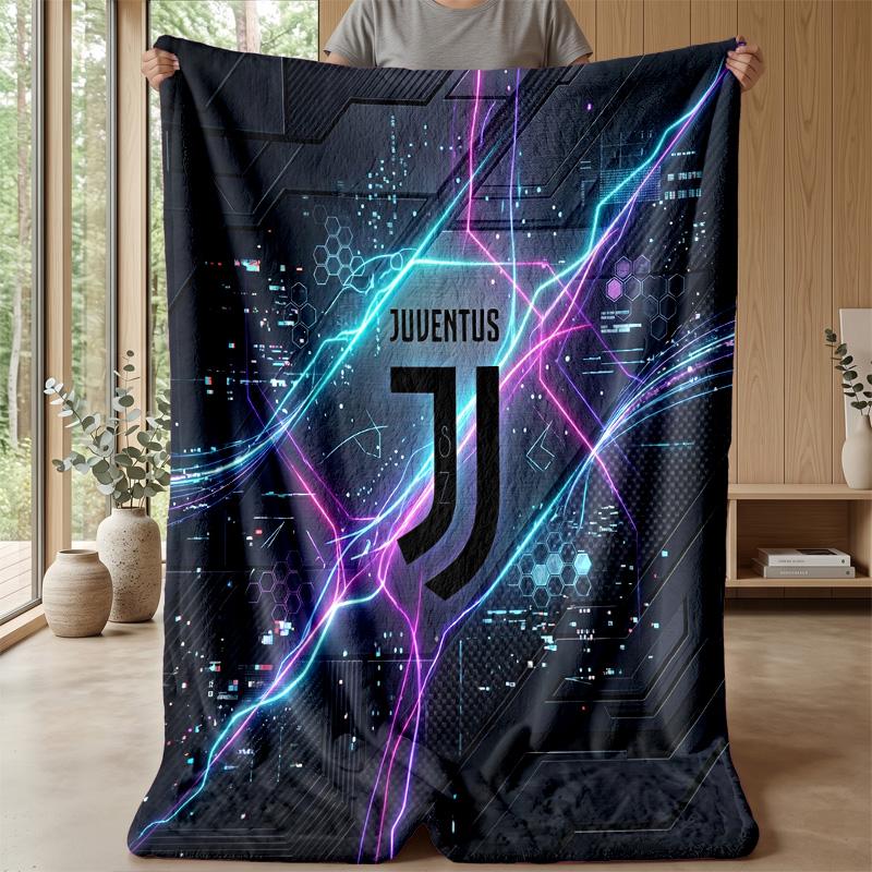 Juventus FC Theme blanket Soft Flannel Blanket Plush Throw Blanket Cozy Sofa Bed Blanket for Home Decor