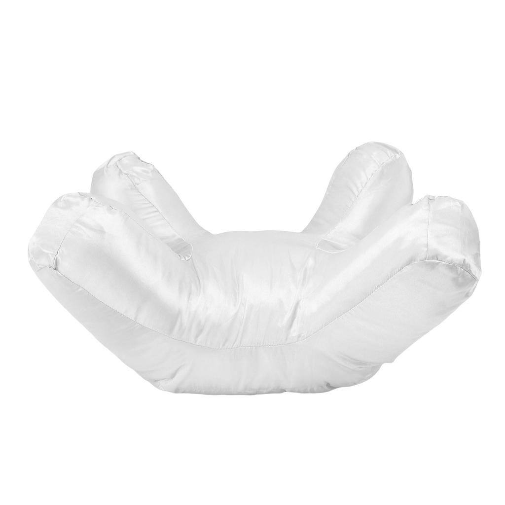 Comfortable Face Pillow Lightweight Soft Supportive Face Down Pillow for Back Side Stomach Sleeping Cotton White