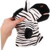 Zebra Finger Puppet with Mouth Opening Soft Plush Hand Puppet for Kindergarten Kids Parent-Child Interaction Puppet Theater Toy