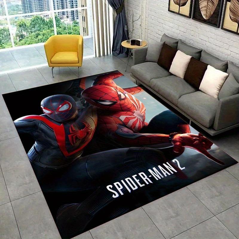1pc Spider-Man Pattern Area Rug Soft Flannel Floor Mat for Living Room,Office,Bedroom and Carpet,Sofa Coffee Table Floor Mat