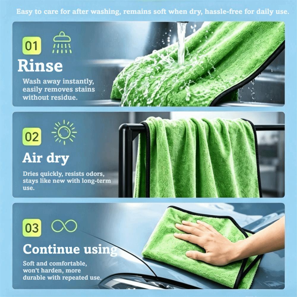 Scratch-Free Microfiber Towel Twist Loop Car Cleaning Towel Car Drying Towel Vehicle Drying