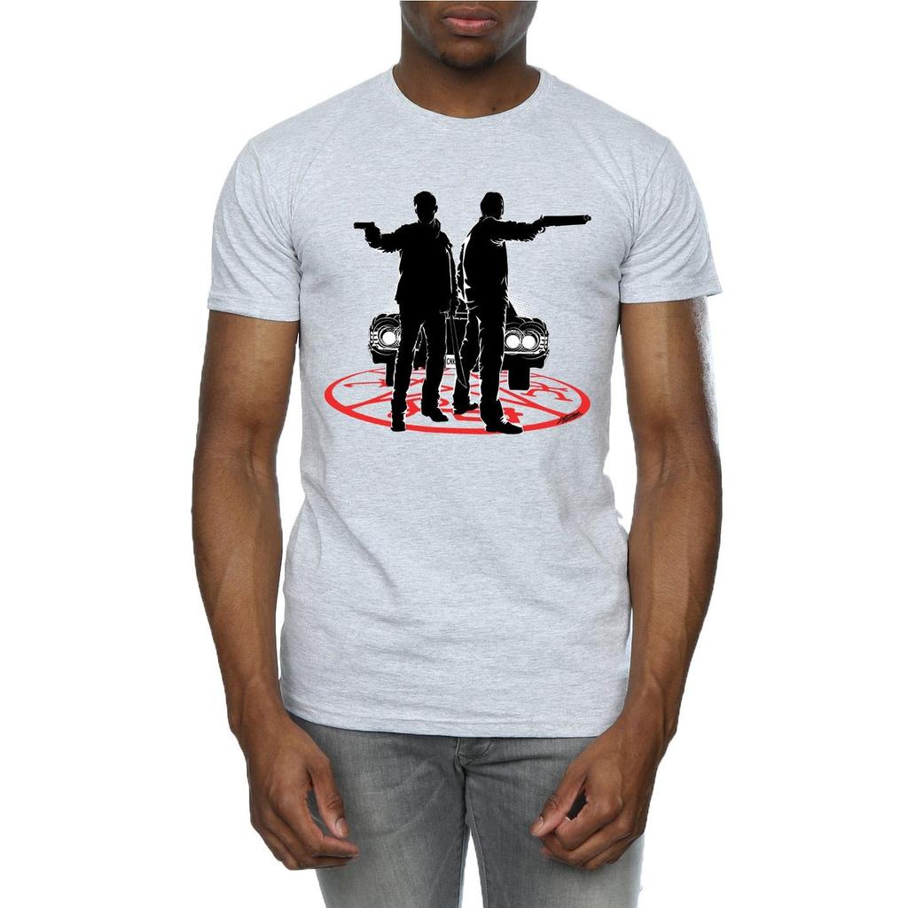 Supernatural Mens Sam And Dean Silhouette T-Shirt