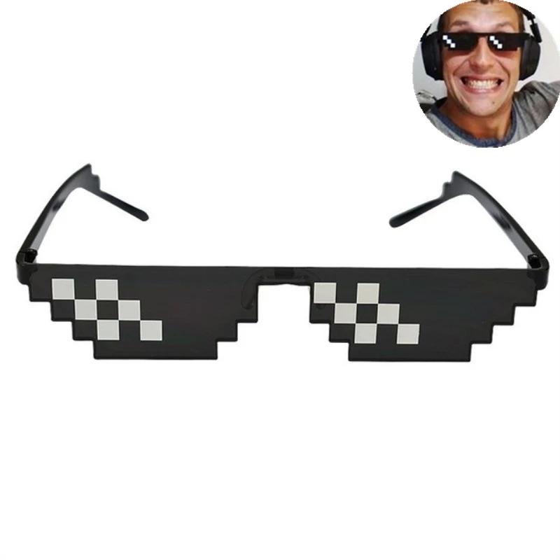 Neue Kreative 8-Bit Thug Life Sonnenbrille Pixelige Herren Damen Party Brille Mosaik UV400 Vintage Brillen Angler Sonnenbrillen