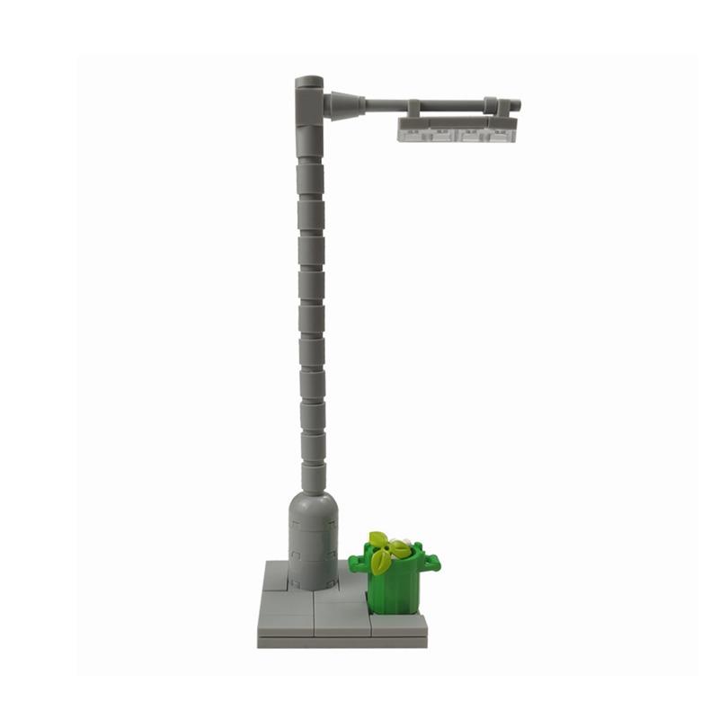 City Street View Streetlight  Signal traffic Lamp Light MOC Building Blocks Toys For Children DIY Toy