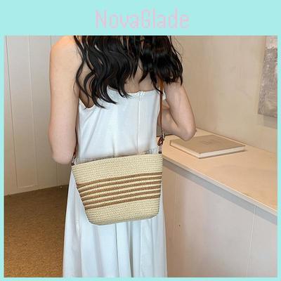 Stylish Vintage Bucket Bag For Women With Chic Casual Design And Soft Fabric Materials
