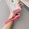 IN Korea Universal Braided Short Mobile Phone Lanyard Strap Hanging Chain Ring Cord with Patch Wrist Strap Cell Phone Detachable
