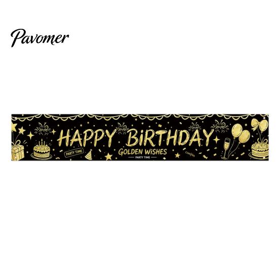 Birthday Decoration Banner Large Happy Yard Sign, 70 x 15 Inch Neon Cyberspace Theme Outdoor Backdrop for Boys Girls Party Supplies Portable