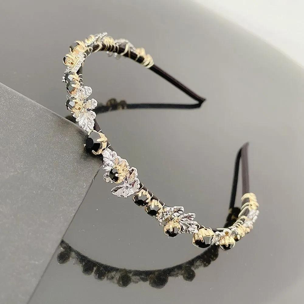 Pearl headband fashion hairband black