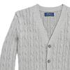 Polo Ralph Lauren Knitted Cardigan Ss23 Solid Color V-Neck Single-Breasted Long Sleeve Women cardigans Gray 323882842-001