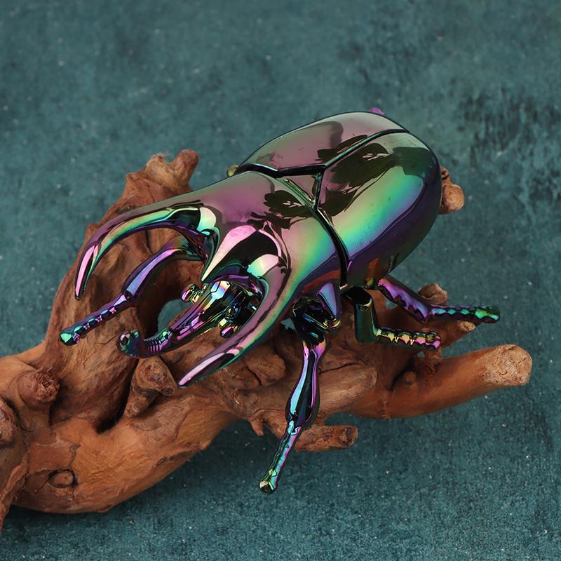 Wind Up Beetle Bionic Toys Creative Prankster Animated Insect Toy Model Beetle Children'S Battle Plastic Animals Wind Up Toy