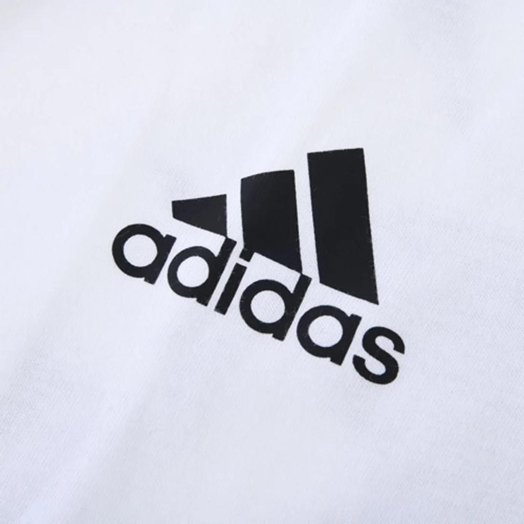 Adidas Round Neck Solid Color Short Sleeve T-Shirt Unisex Tops White FJ6227