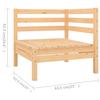 Vidaxl 10-Cz. Garden Lounge Furniture Set, Pine Wood