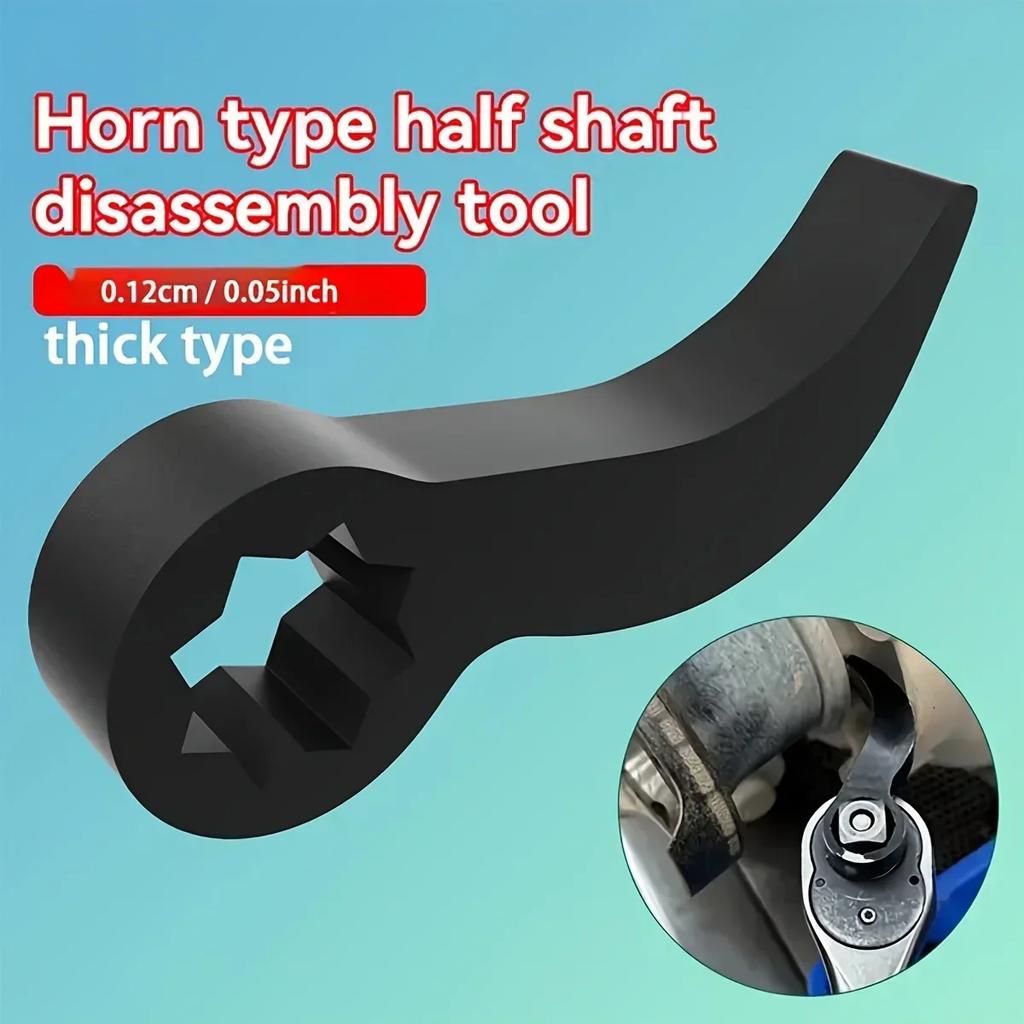 Drive Pry Bar Adapter Used for Open-end Wrenches,Disassembling Axles Repair Tool Angle Type Half Axle Disassembly Tool