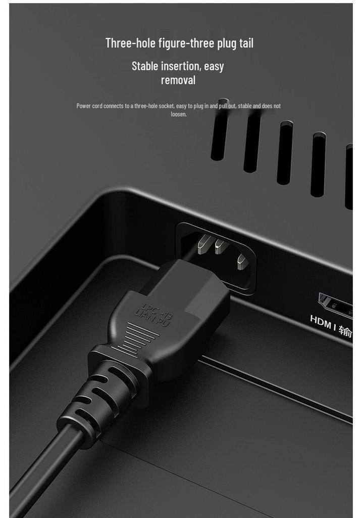 Type C All-Copper Power Cord with 3C Certification for Monitors and Appliances
