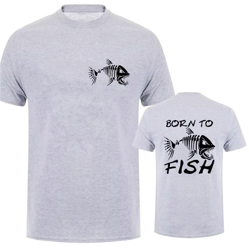 Born To Fish Funny T-Shirt Fashion Fisherman Tees Short Sleeve Funny Fishing Lover Casual Summer Men's Street Oversized Male Top