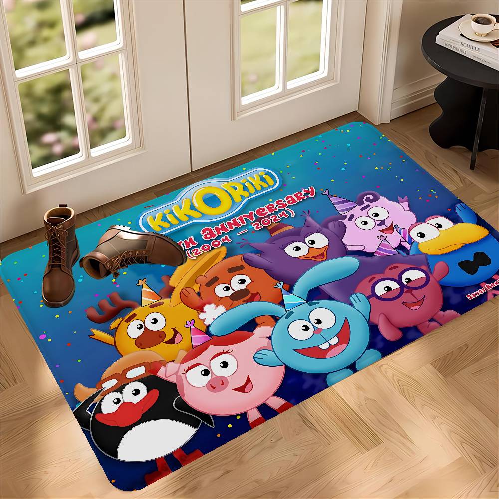 Cartoon K-KikoRiki Hallway Carpet Non-Slip Laundry Room Mat Laundry Decor Balcony Child Living Room Toilet Rug