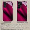 Deep red pattern Exquisite luxury High-end PhoneCase Glass PhoneCase for Samsung Galaxy S26 S25 S24 S23 S22 S21 FE,Ultra,Plus