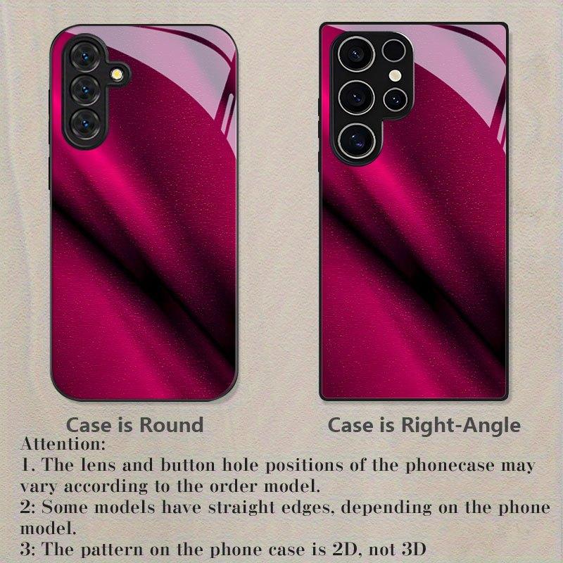 Deep red pattern Exquisite luxury High-end PhoneCase Glass PhoneCase for Samsung Galaxy S26 S25 S24 S23 S22 S21 FE,Ultra,Plus